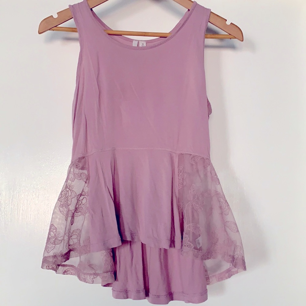 Frenchi lace peplum top